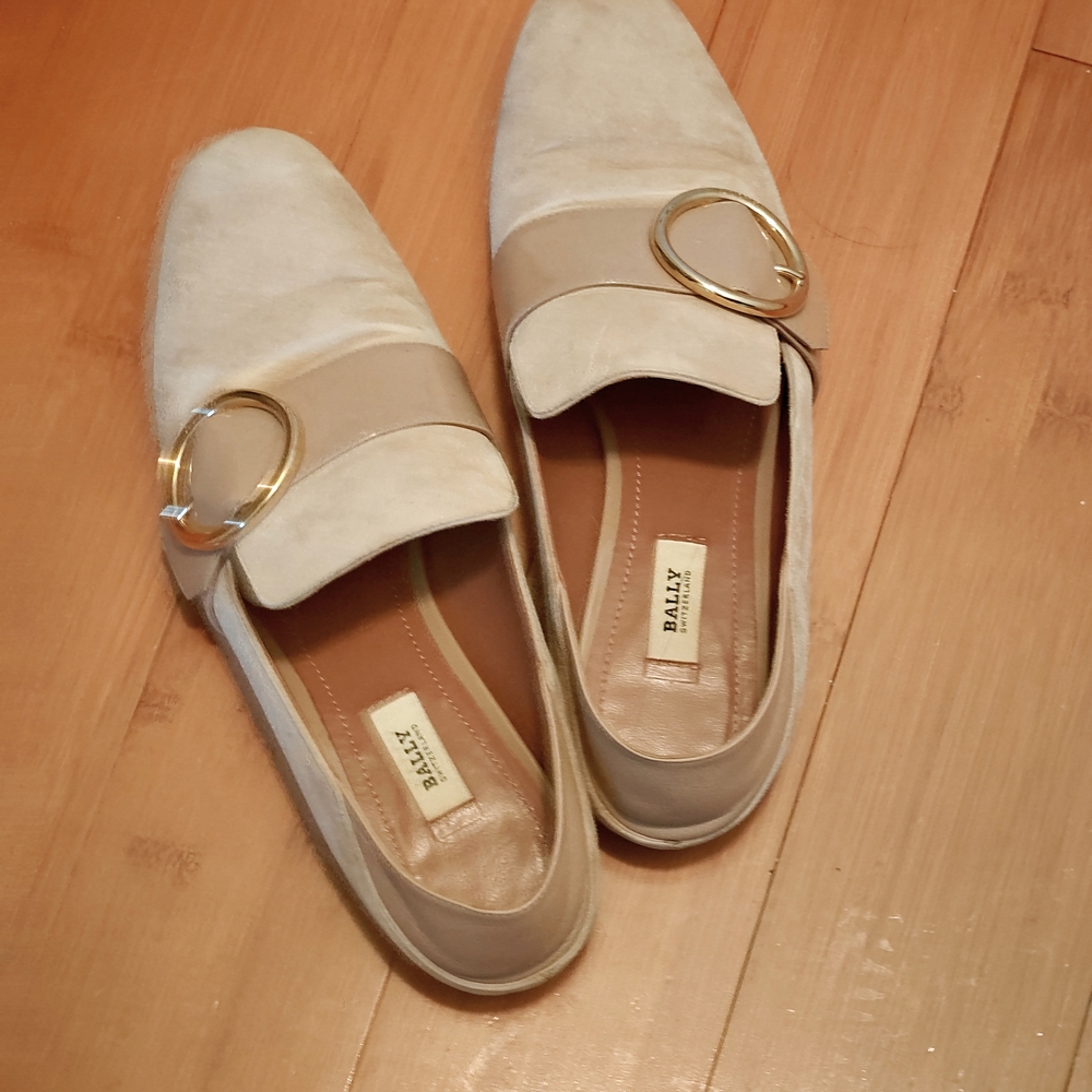 Bally Janelle Bone Pink Genuine Leather Loafers Size 38 US 7.5